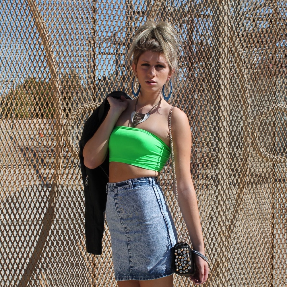 Extra Small Light Wash Denim Skirt